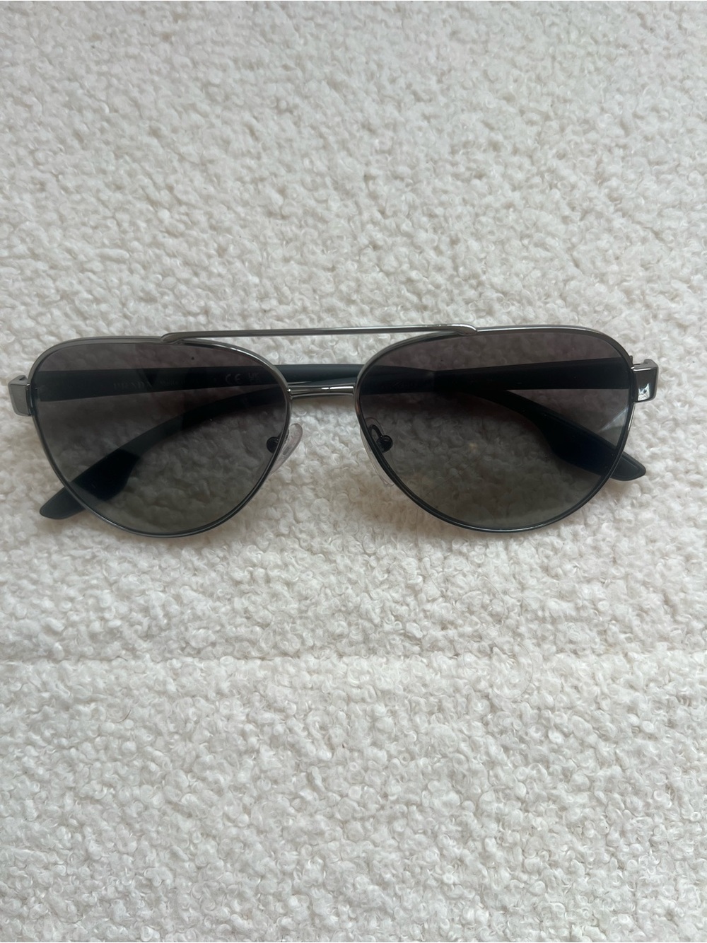 Prada Linea Rossa Gunmetal Gray Men's Pilot Sunglasses